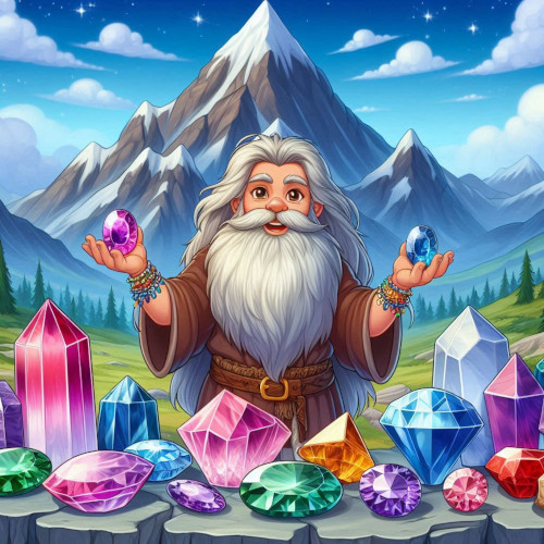 Der Berggeist mit seinen Edelsteinen