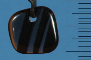 Anhänger frontgebohrt Lamellen-Obsidian