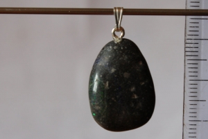 Anhänger gestiftet Opal schwarz Unikat